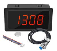 WIYETY Tachymètre numérique LED : affichage LED rouge, tachymètre du moteur, compteur de vitesse LED haute précision, tachymètre numérique avec interrupteur de proximité Hall capteur de vitesse pour