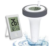 WIYETY Thermomètre de piscine numérique : thermomètre de piscine, sans fil, flottant, sans fil, étanche IP67, pour aquarium, piscine, étang, étang à poissons