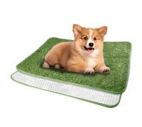 WIYETY Toilettes pour chien en gazon artificiel 40 x 60 cm Tapis d'entraînement imperméable lavable Vert