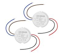 WIYETY Transformateur LED Mini bloc d'alimentation : 2 pièces bloc d'alimentation encastré rond, étanche IP67, transformateur rond pour guirlande lumineuse LED, éclairage intérieur et extérieur