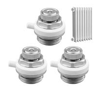 WIYETY Vanne de purge automatique 1/2 ": 3 pièces Kit de soupape de purge de radiateur en laiton, vanne de radiateur auto-ventilée