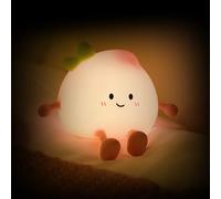 WIYETY veilleus pêche LED : veilleuse en silicone, lampe de chevet protectrice, recharge USB pour chambre, veilleuse LED décorative pour chambre d'enfant