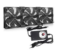 WIYETY Ventilateur 120 mm avec contrôle de vitesse 220 V - Ventilateur de refroidissement sans balais avec couvercle en métal - Grand volume d'air - Ventilateur d'extraction silencieux pour ordinateur