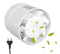 WIYETY Ventilateur tubulaire 100 mm - Avec câble et bouton d'interrupteur - Pour la maison, la cuisine, les toilettes, le grenier