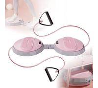 WIYETY Waist Twister Machine pliable avec podomètre et cordon de serrage, équipement de fitness pour la maison, capacité de charge de 400 kg, antidérapant, rose