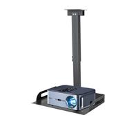 Wiyuer Support de plafond pour projecteur, 34 à 56 cm, réglable en hauteur, avec grille de protection, pour home cinéma et bureau, jusqu'à 14 kg