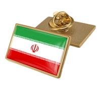 Wiywef Broches en forme de fleur avec drapeau de l'Iran