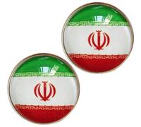 Wiywef Broches en forme de fleur avec drapeau de l'Iran