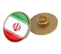 Wiywef Broches en forme de fleur avec drapeau de l'Iran