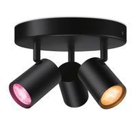 WiZ spots LED Wi-Fi IMAGEO couleur, 3x5W, Noir, fonctionne avec Alexa, Google Assistant et Apple HomeKit