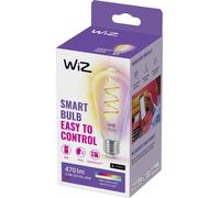 WiZ ampoule connectée Wi-Fi couleur, équivalent 40W, format sphérique, culot E27, fonctionne avec Alexa, Google Assistant