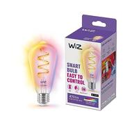 WiZ ampoule connectée Wi-Fi couleur, équivalent 40W, format sphérique, culot E27, fonctionne avec Alexa, Google Assistant