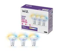 WiZ Ampoule en verre LED intelligente GU10 - Remplacement GU10 50W, nuances de blanc, Wi-Fi/Bluetooth, commande vocale/application, fonctionne avec Google Home, Alexa et HomeKit, pack de 3