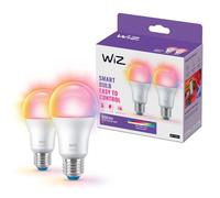 WiZ Ampoule LED Connectée, Couleur, Ampoule E27, équivalent 60W, détecteur de mouvement, Connexion Wi-Fi, Contrôle possible par la Voix, App, Alexa, Google Assistant et Apple HomeKit, Pack de 2