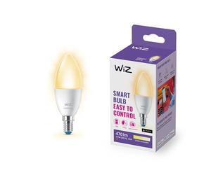 WiZ ampoule LED Connectée Wi-Fi E14 à intensité variable, Blanc Chaud, équivalent 40W, 470 lumen, fonctionne avec Alexa, Google Assistant et Apple HomeKit