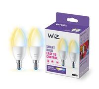WiZ - Ampoules Smart TW 4,9W 470lm 2700-6500K 2-pack Flamme E14WiZ