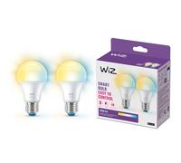 WiZ Ampoule LED intelligente GU10 - Remplacement GU10 60W, nuances de blanc, Wi-Fi/Bluetooth, commande vocale/application, fonctionne avec Google Home, Alexa et HomeKit, paquet de 2