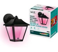 WiZ, Applique Murale d'extérieur Intelligente Classique,16 Millions Couleurs,Noir,Contrôle par Application WiFi, pour l'éclairage de la Maison,de la Terrasse et du Patio,IP44 Résistant aux Intempéries