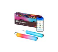 WiZ Barres lumineuses dégradées - RGBIC affiche plusieurs couleurs à la fois - Placement polyvalent - Installation facile, connexion au Wi-Fi - Contrôle avec application/voix, fonctionne avec Google
