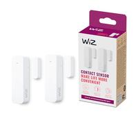 WiZ Capteur de Contact - Surveillance Domestique, Alarmes Lumineuses, Installation Facile, Notifications, Contrôle Via Application, Connecté avec Caméra et Lumières WiZ, Double Pack