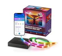 WiZ HDMI Sync Box avec rétroéclairage TV - Synchronise les lumières avec vos films, jeux et musiques - Ruban LED RGBIC pour TV de 75 à 85 pouces - Contrôle via application - Compatible Google et Alexa