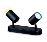 WiZ Spots LED connecté Wi-Fi IMAGEO noir 2x5W, 2700-6500K, Nuances de Blanc, fonctionne avec Alexa, Google Assistant et Apple HomeKit