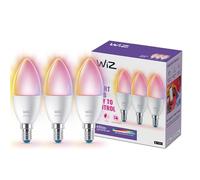 WiZ lampe LED E14 intelligente en pack de 3-40W, avec 16 millions de couleurs + nuances de blanc, Wifi/Bluetooth, commande vocale/app, fonctionne avec Google Home, Alexa et HomeKit