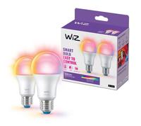 Wiz , lot de 2 ampoules connectées Wi-Fi couleur, équivalent 60W, culot E27, fonctionne avec Alexa, Google Assistant