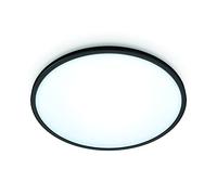 WiZ Plafonnier Connecté Wi-Fi SuperSlim noir, 2700-6500K, 14W, Nuances de Blanc, fonctionne avec Alexa, Google Assistant et Apple HomeKit