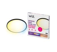 WiZ Plafonnier Connecté Wi-Fi SuperSlim noir, 2700-6500K, 16W, Nuances de Blanc, fonctionne avec Alexa, Google Assistant et Apple HomeKit