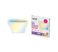 WiZ Plafonnier Panel Smart, Luminaire connecté RGB, Blanc, 60x60x4,2cm | Plafonnier carré et plat connecté, 36W, Multicolore, 3400lm, Connexion Wi-Fi, Compatible WiZ App, Alexa, Google & Apple Home