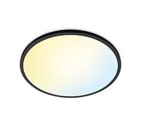 WiZ plafonnier Superslim Wi-Fi, nuances de blanc, 32W, Noir, fonctionne avec Alexa, Google Assistant et Apple HomeKit