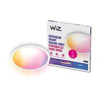 WiZ plafonnier Wi-Fi couleur SuperSlim, 32W, blanc, fonctionne avec Alexa, Google Assistant