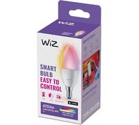 WiZ Smart Bulb, Ampoule LED Connectée E14, Lumière multicolore, Pack de 1 | Ampoule Connectée RGB, Forme Flamme, Équivalent 40W, Intensité Compatible WiZ App, Alexa, Google et HomeKit, Control Vocal