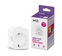 WiZ Smart Plug, prise intelligente pour contrôler les lampes et les appareils, avec compteur de consommation électrique, contrôle intelligent de la lumière via WiFi via voix/application, blanc