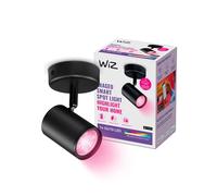 WiZ Spot Connecté Wi-FI couleur IMAGEO 1x5W 2200-6500K, Noir, fonctionne avec Alexa, Google Assistant et Apple HomeKit
