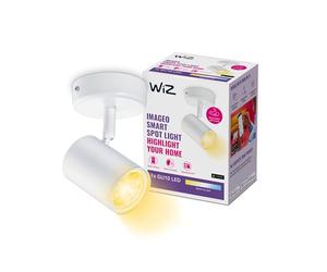 WiZ Spot LED connecté Wi-Fi IMAGEO blanc 1x5W, 2700-6500K, Nuances de Blanc, fonctionne avec Alexa, Google Assistant et Apple HomeKit