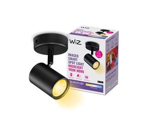 WiZ Spot LED connecté Wi-Fi IMAGEO noir 1x5W, 2700-6500K, Nuances de Blanc, fonctionne avec Alexa, Google Assistant et Apple HomeKit