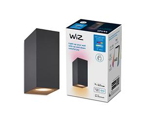 WiZ spots LED Wi-Fi couleur, 2x5W, Noir, fonctionne avec Alexa, Google Assistant et Apple HomeKit