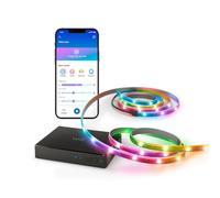 WiZ HDMI Sync Box avec rétroéclairage TV - Synchronise les lumières avec vos films, jeux et musiques - Ruban LED RGBIC pour TV de 75 à 85 pouces - Contrôle via application - Compatible Google et Alexa