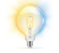 WiZ ampoule LED Connectée Wi-Fi Globe E27 Claire, Nuances de Blanc, équivalent 60W, 806 lumen, fonctionne avec Alexa, Google Assistant et Apple HomeKit