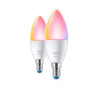 WiZ Ampoule LED connectée E14 Wi‑Fi couleur 470 lm équiv. 40W lot de 2 Alexa, Google, Apple HomeKit