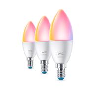 Wiz Tunable White & Color Lot de 3 ampoules LED B37 E14, 2200-6500 K, 4,9 W, 8720169075672, B37