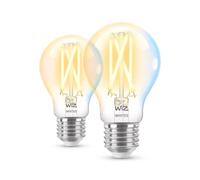 Wiz Tunable White Lot de 2 ampoules LED A60 E27, 2700-6500 K, 7 W, 8719514551053, A60