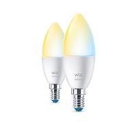 Wiz Tunable White Lot de 2 ampoules LED B37 E14, 2700-6500 K, 4,9 W, 8719514551336, B37