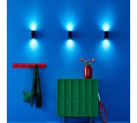 WiZ spots LED Wi-Fi couleur, 2x5W, Noir, fonctionne avec Alexa, Google Assistant et Apple HomeKit