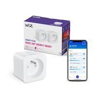 WiZ Wi-Fi Smart Plug, Prise connectée, Type E, 230V, 50Hz, Installation simple, Certifiée Matter, Commandes vocales, fonctionne avec Alexa, Google Home et Apple Home, Pack de 2