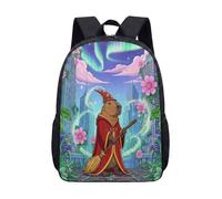Wizard Capybara Sac à dos 43,2 cm pour enfants, écoliers, champignons magiques fantastiques, forêt enchantée, sac à livres graphique, 09, L, Minimaliste