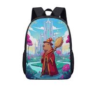 Wizard Capybara Sac à dos 43,2 cm pour enfants, écoliers, champignons magiques fantastiques, forêt enchantée, sac à livres graphique, 07, L, Minimaliste