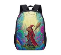 Wizard Capybara Sac à dos 43,2 cm pour enfants, écoliers, champignons magiques fantastiques, forêt enchantée, sac à livres graphique, 08, L, Minimaliste